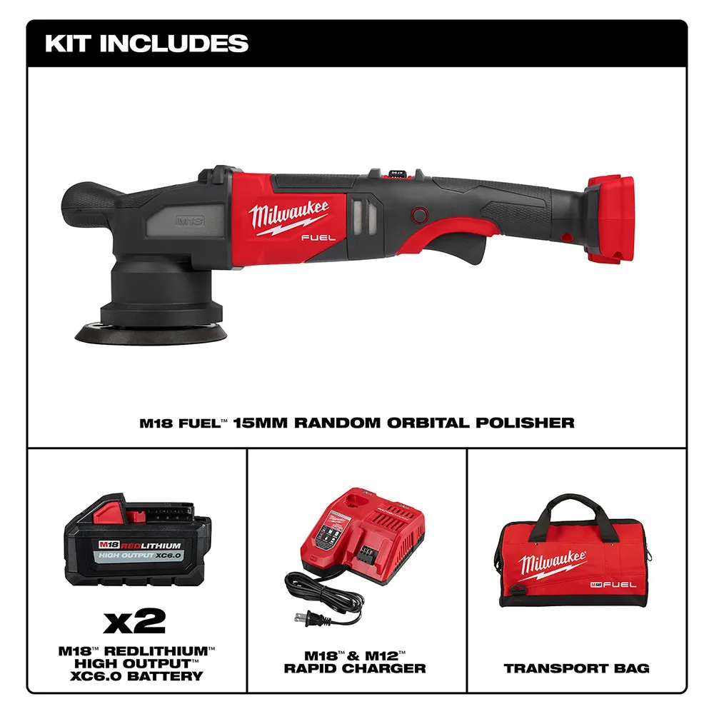 Milwaukee 2684-22HD M18 FUEL 18V 15mm Random Orbital Polisher Kit