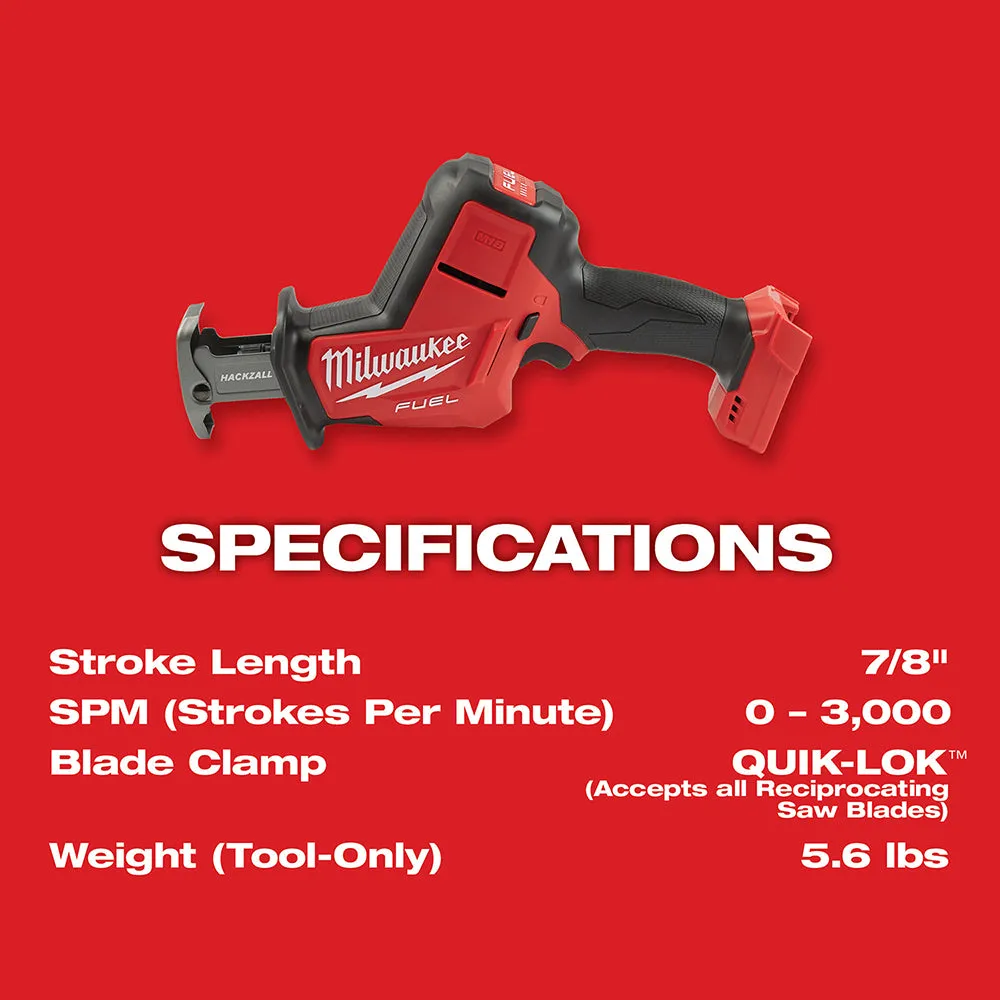 Milwaukee 2719-20 M18 FUEL 18V 7/8-Inch Cordless Hackzall - Bare Tool