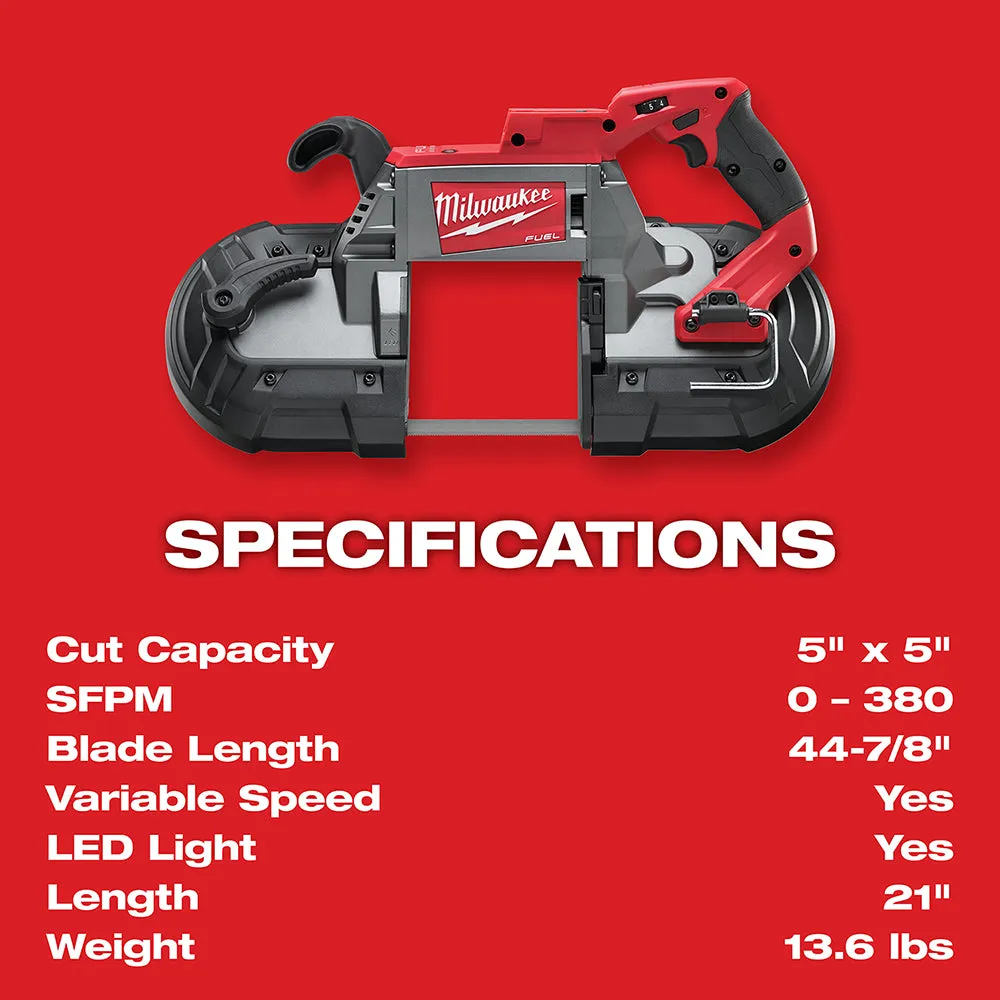 Milwaukee 2729-20 M18 FUEL 18V Deep Cut Band Saw w/ Blade - Bare Tool