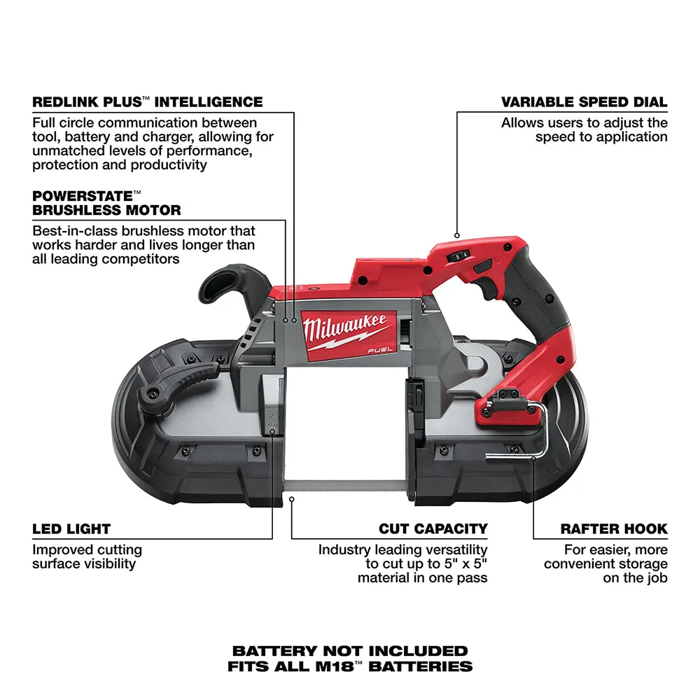 Milwaukee 2729-20 M18 FUEL 18V Deep Cut Band Saw w/ Blade - Bare Tool