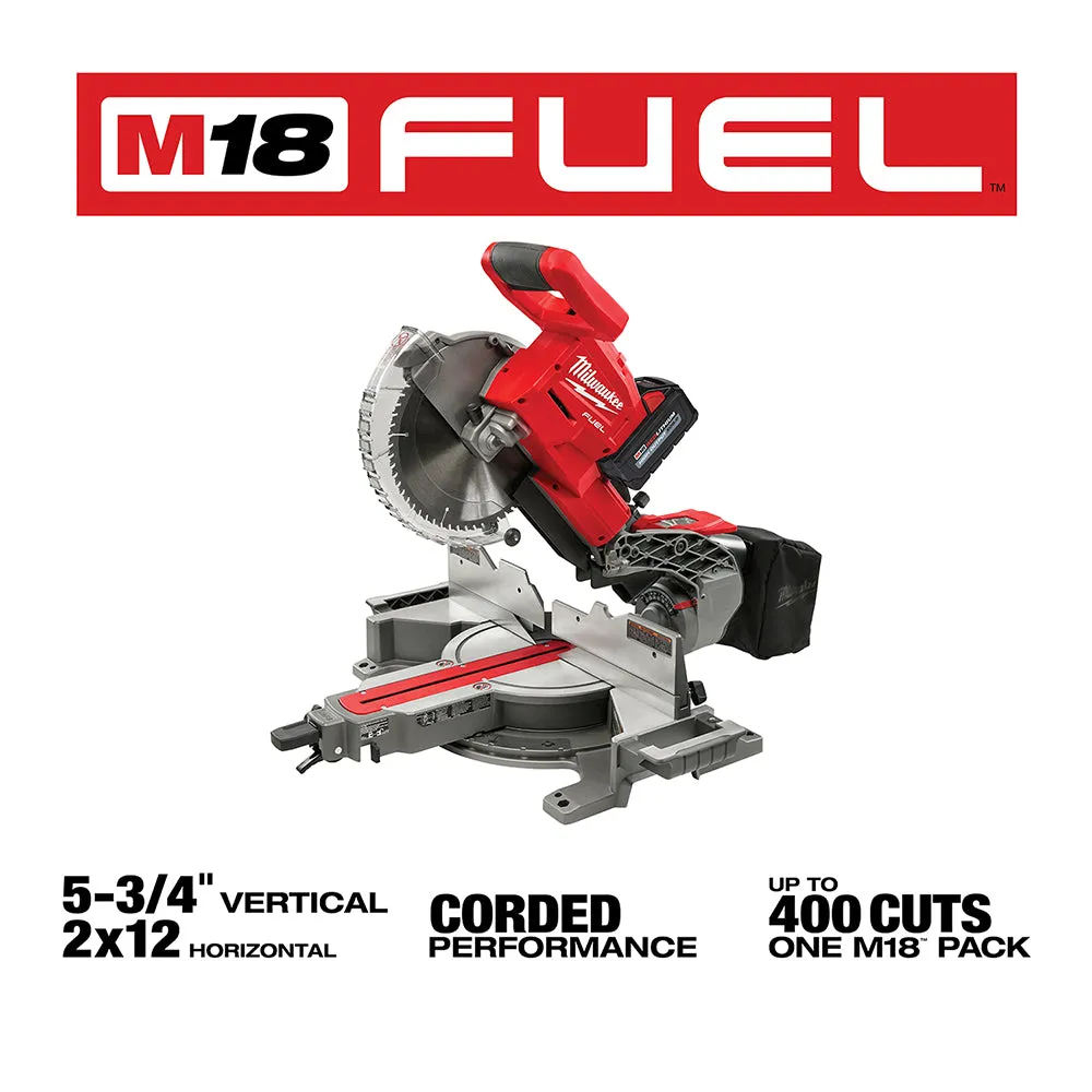 Milwaukee 2734-21 M18 FUEL 18V 10" Dual Bevel Sliding Compound Miter Saw Kit