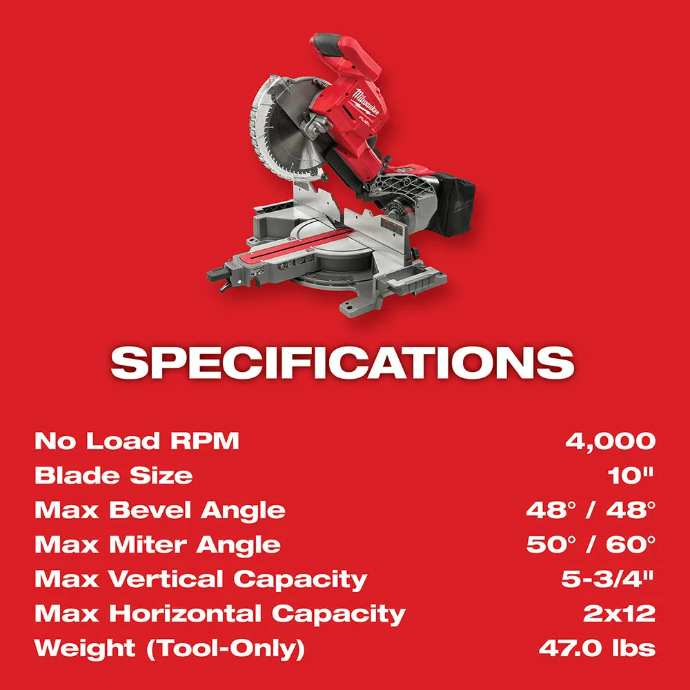 Milwaukee 2734-80 M18 FUEL 10" Dual Bevel Compound Miter Saw - Bare Tool Recon