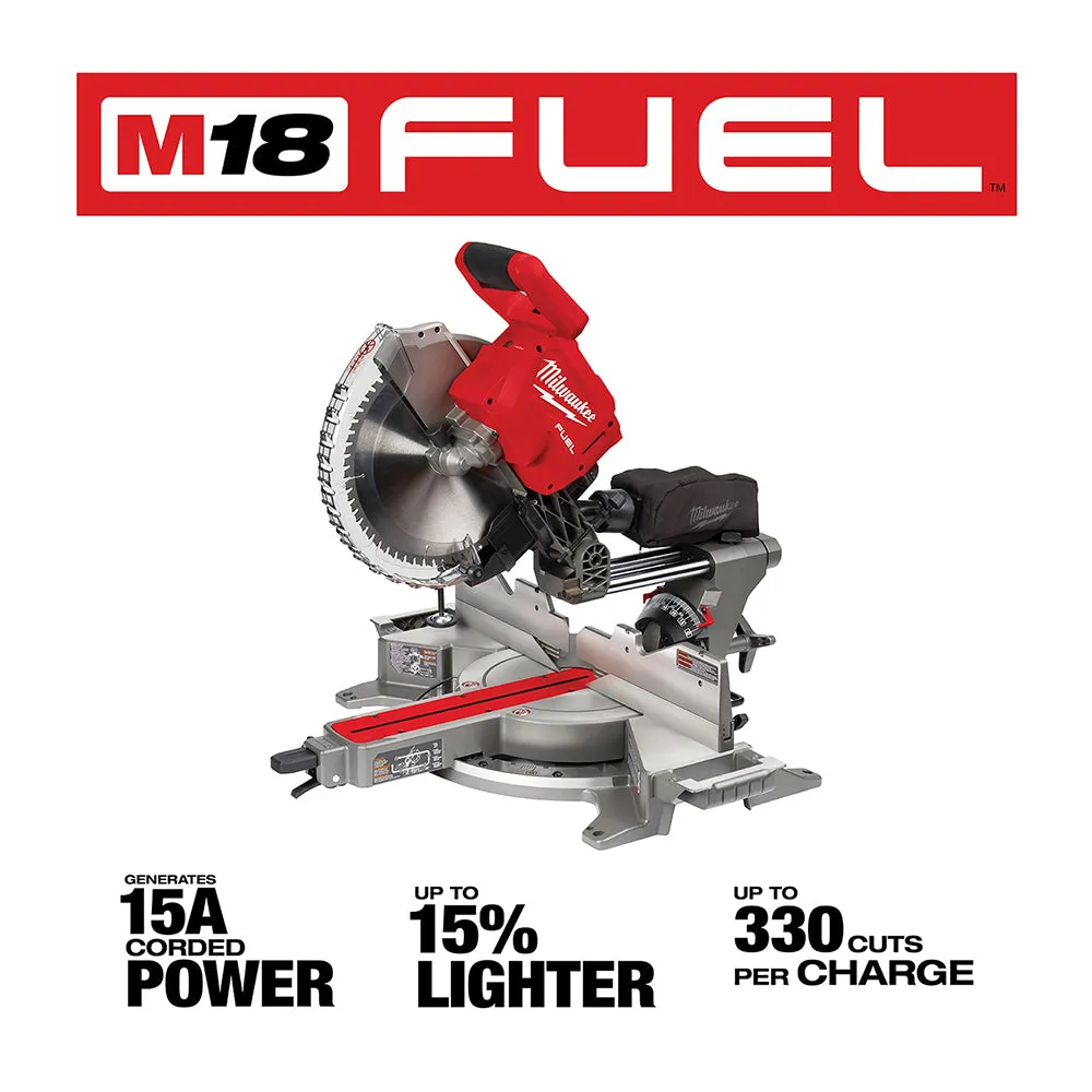 Milwaukee 2739-20 M18 FUEL 18V 12" Dual Bevel Slide Compound Miter Saw-Bare Tool