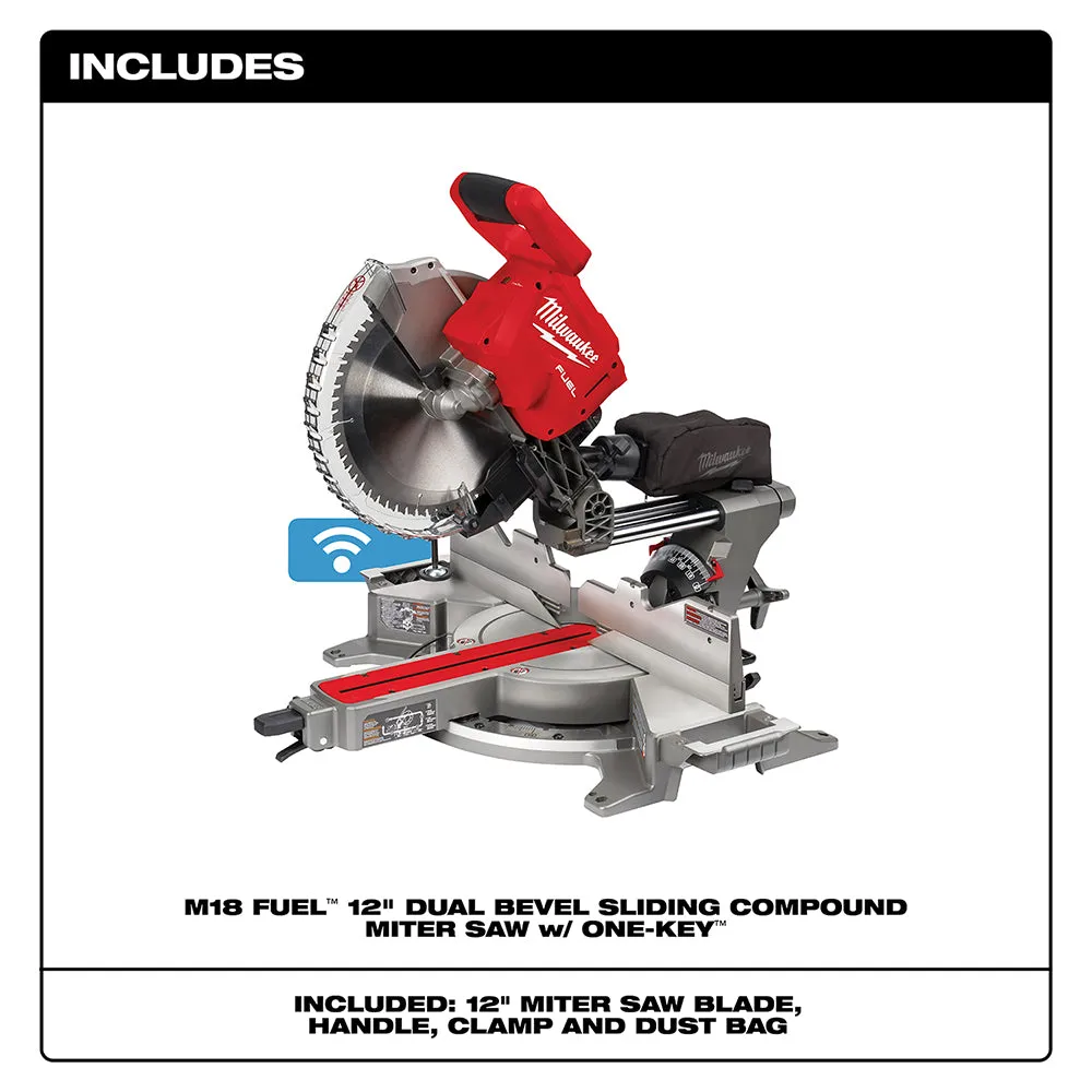 Milwaukee 2739-20 M18 FUEL 18V 12" Dual Bevel Slide Compound Miter Saw-Bare Tool