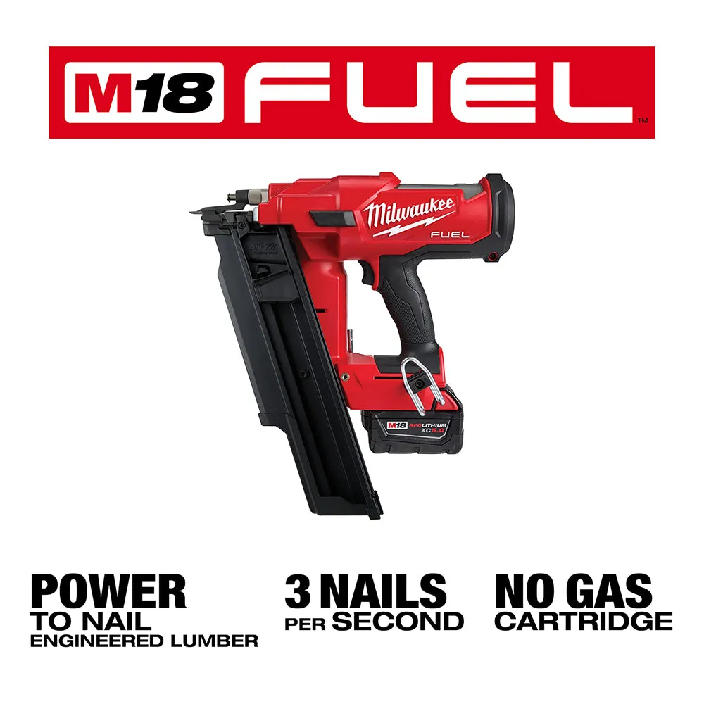 Milwaukee 2744-21 M18 FUEL 18V 21 Degree Framing Nailer 5.0 Ah Kit