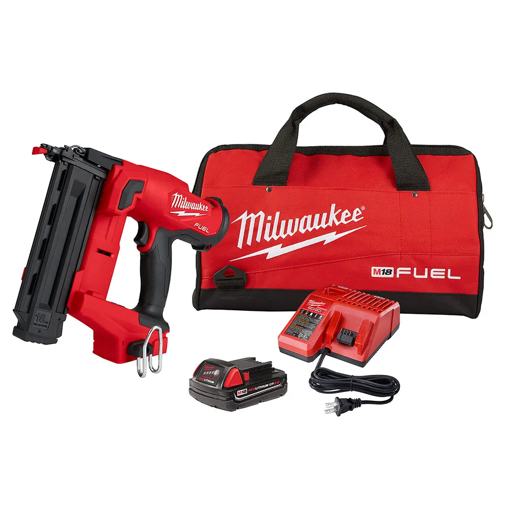 Milwaukee 2746-21Ct M18 FUEL 18V 18 Gauge Brad Nailer Kit