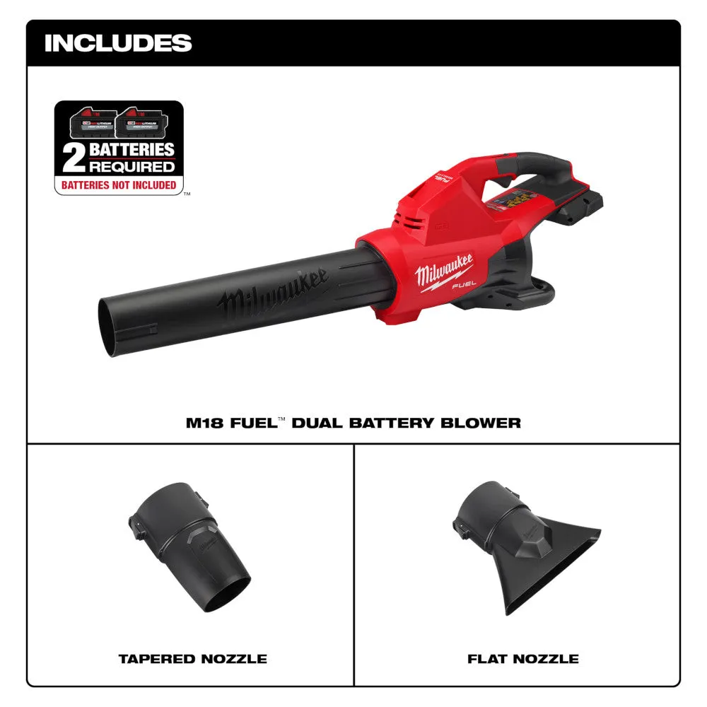 Milwaukee 2824-20 M18 FUEL 18V 600 CFM Cordless Brushless Dual Battery Blower