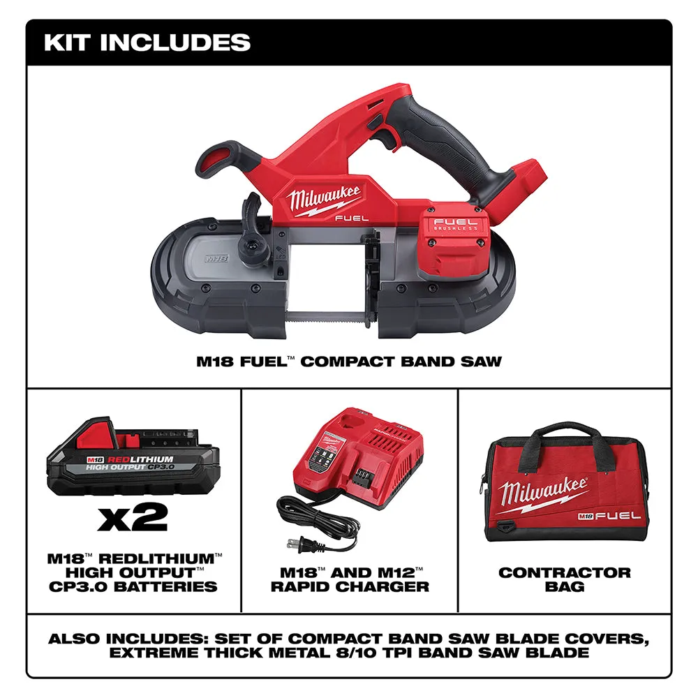 Milwaukee 2829-22 M18 FUEL 18V Lightweight Balanced Compact Band Saw Kit