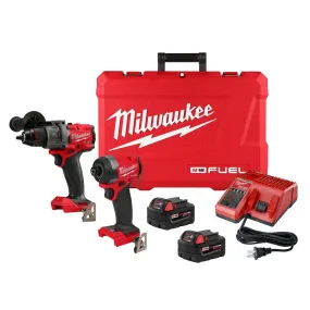 Milwaukee 3697-22 M18 FUEL 18V Cordless 2-Tool Combo Kit w/ 5.0AH Batteries