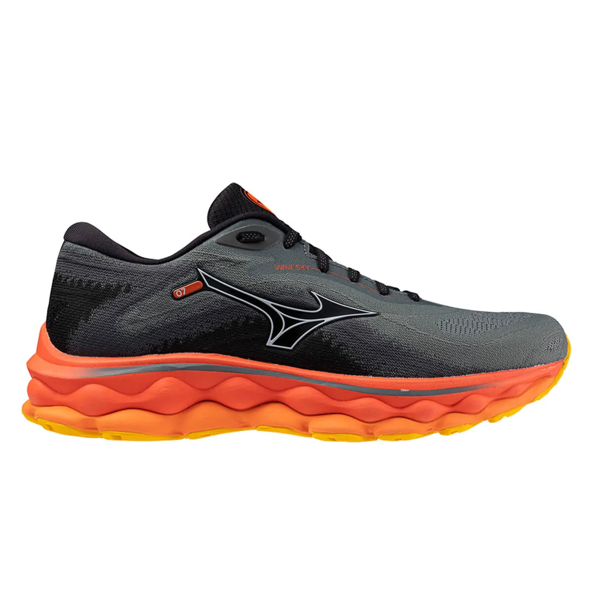 Mizuno Wave Sky 7 Mens | Turbulence/nickel/hot Coral