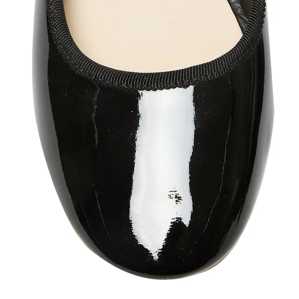 Molly Flat in Black Patent