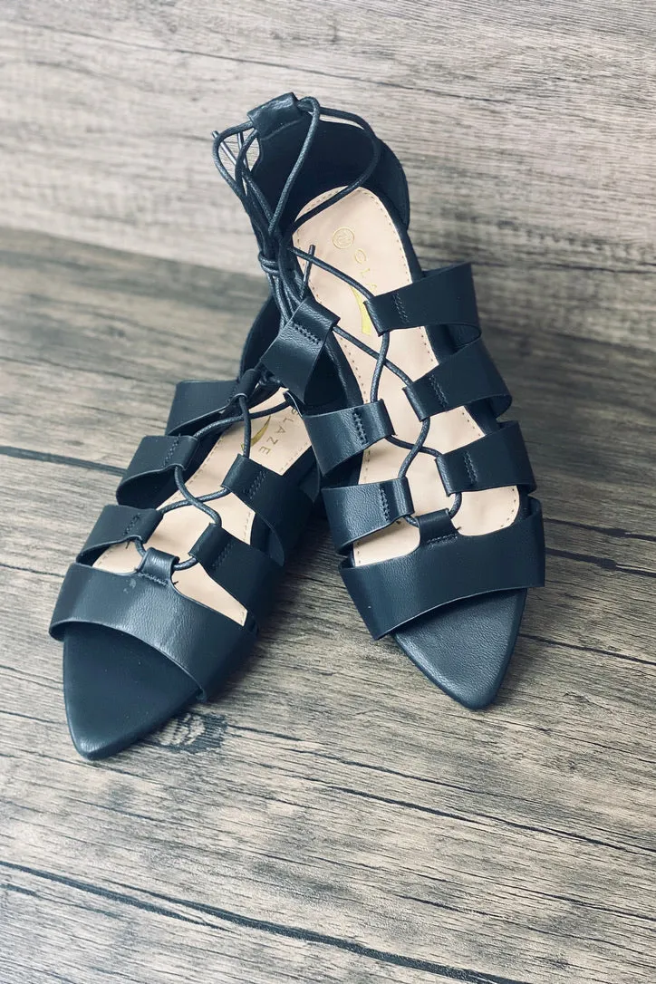 Natalia Lace Up Sandals - FINAL SALE