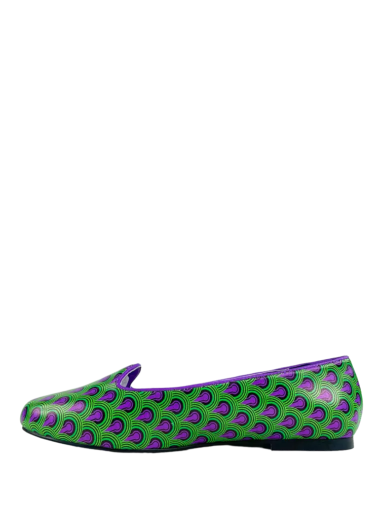 NEW ROOM 237 FLAT - GREEN/PURPLE MULTI