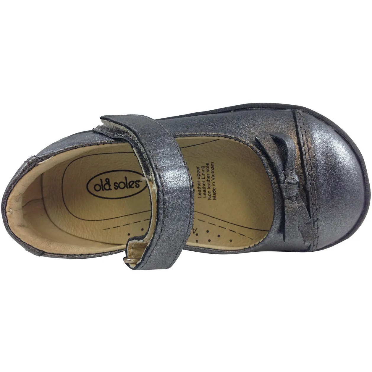 Old Soles Girl's 313 Rich Silver Sista Flat