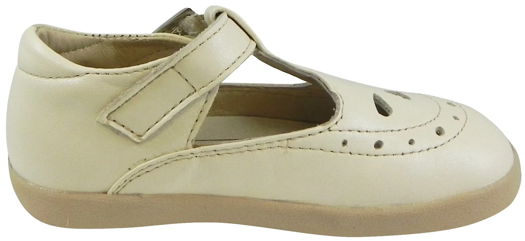 Old Soles Girl's 355 Pearl Metallic Leather T-Strap