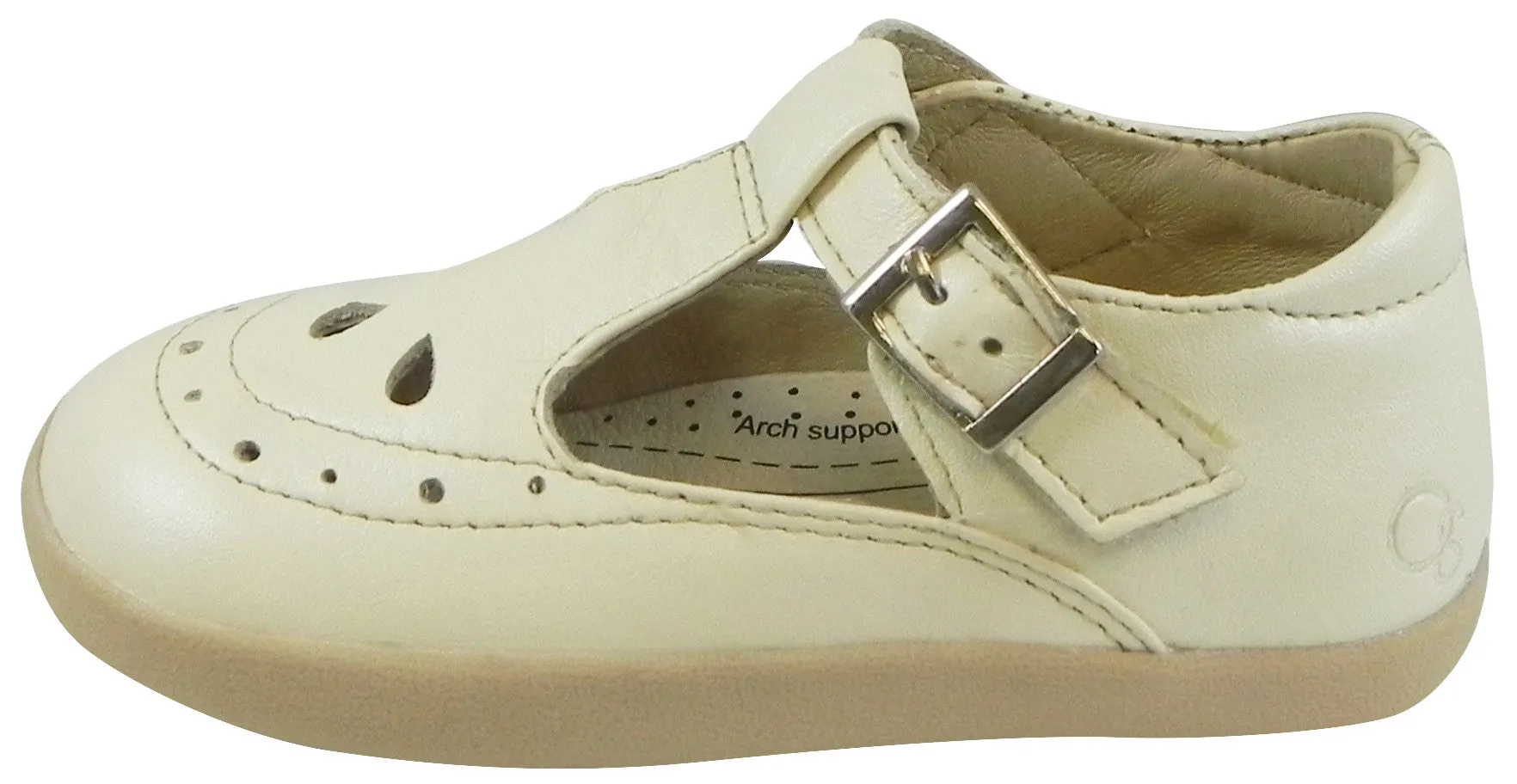 Old Soles Girl's 355 Pearl Metallic Leather T-Strap