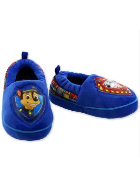 Paw Patrol Chase Marshall Toddler Boys Plush Aline Slippers