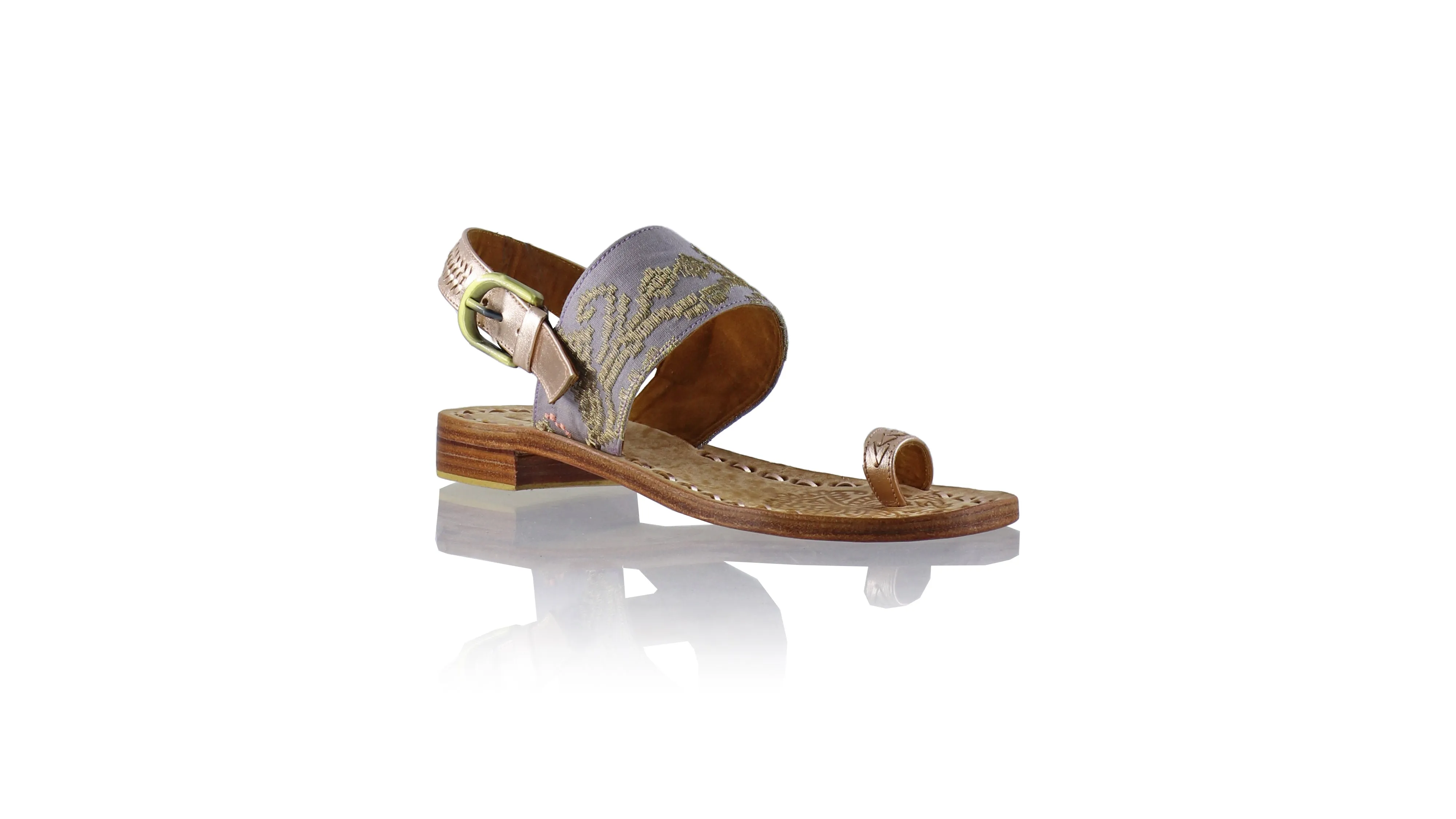 Prana 20mm Flat - Rose Gold & Cloudy Songket