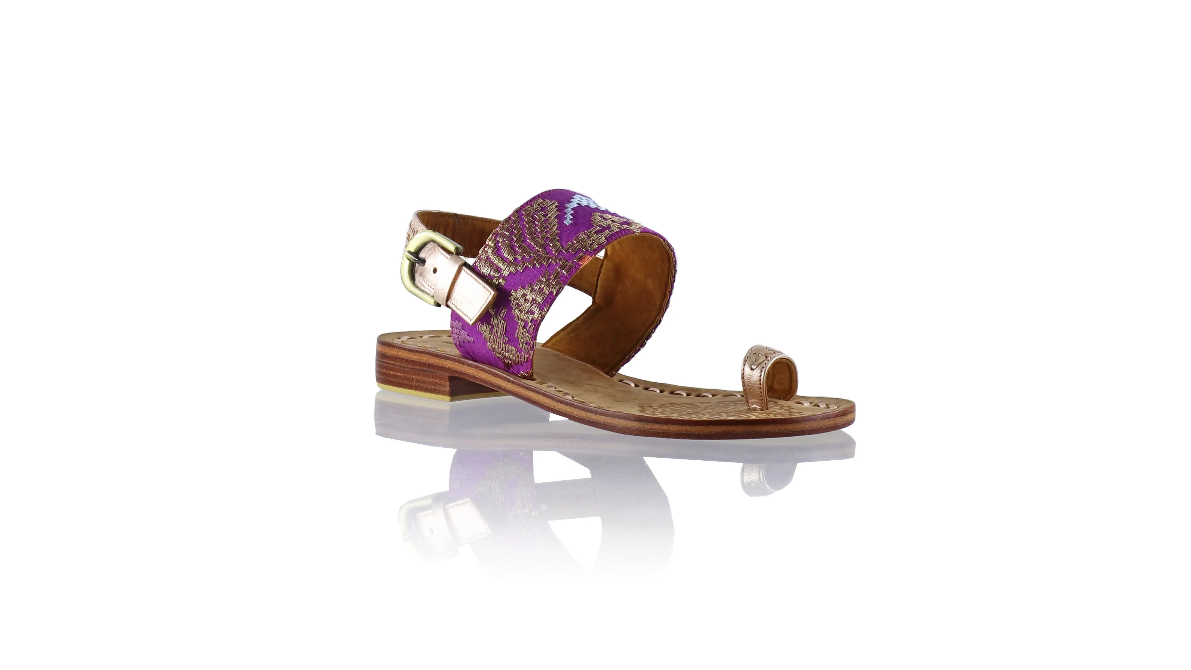 Prana 20mm Flat - Rose Gold & Purple Songket