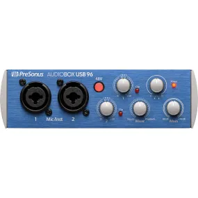 PreSonus AUDIOBOX USB96 2-Channel 24-Bit96Khz USB 20 Audio Recording Interface