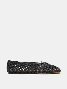 Regency Slipper / Black Woven Leather