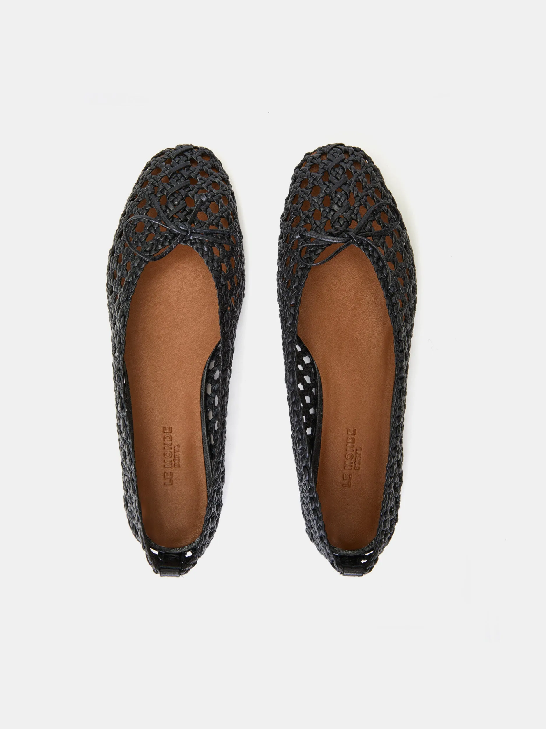 Regency Slipper / Black Woven Leather