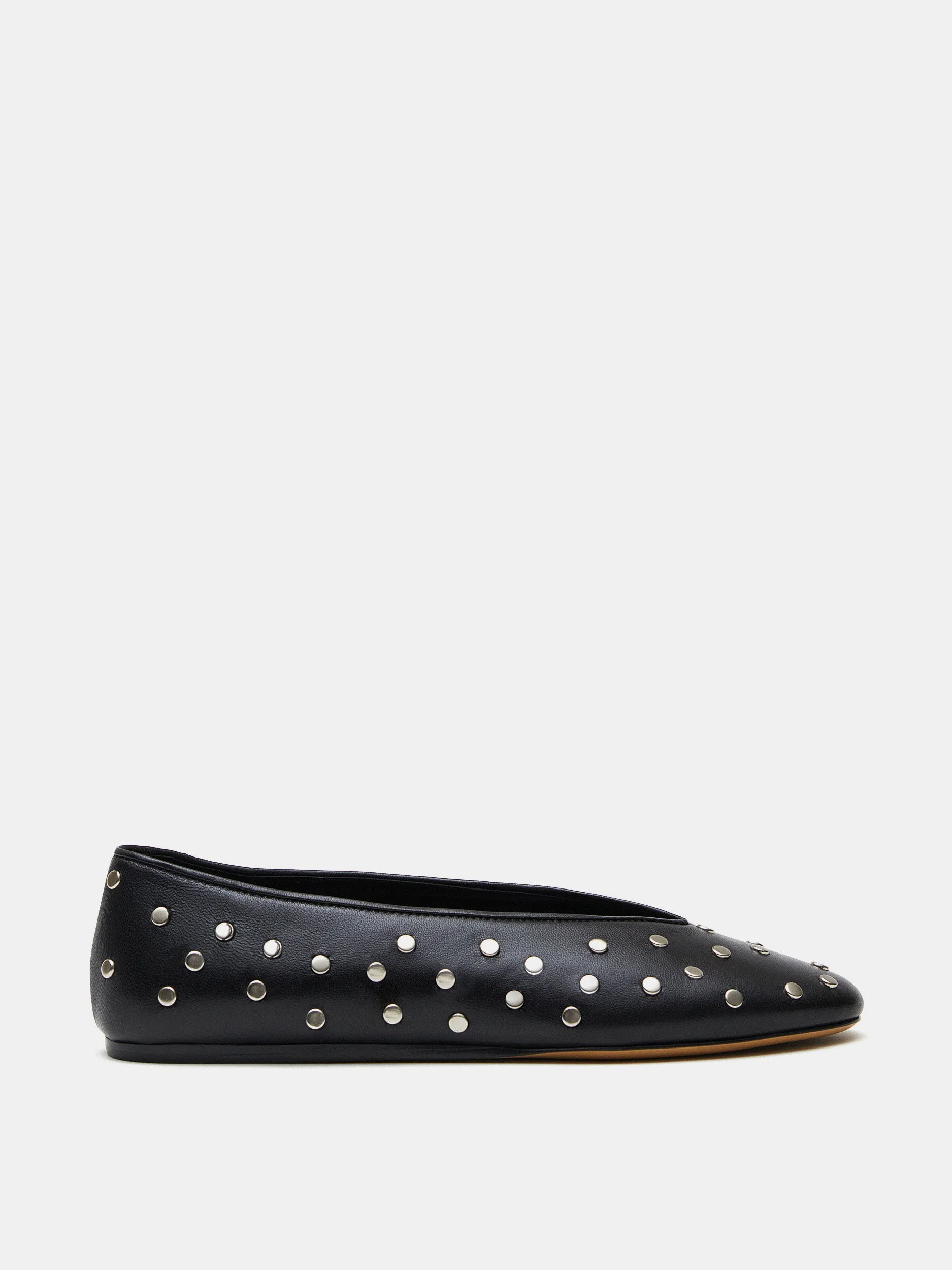 Regency Slipper / Studded Black Leather