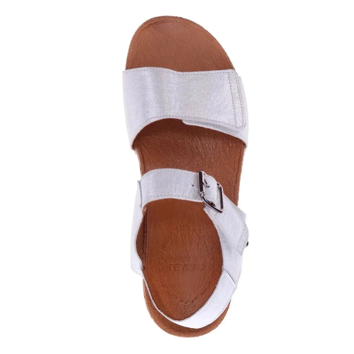 Revere Georgia Women's 3 Strap Adjustable Sandals In White Linen