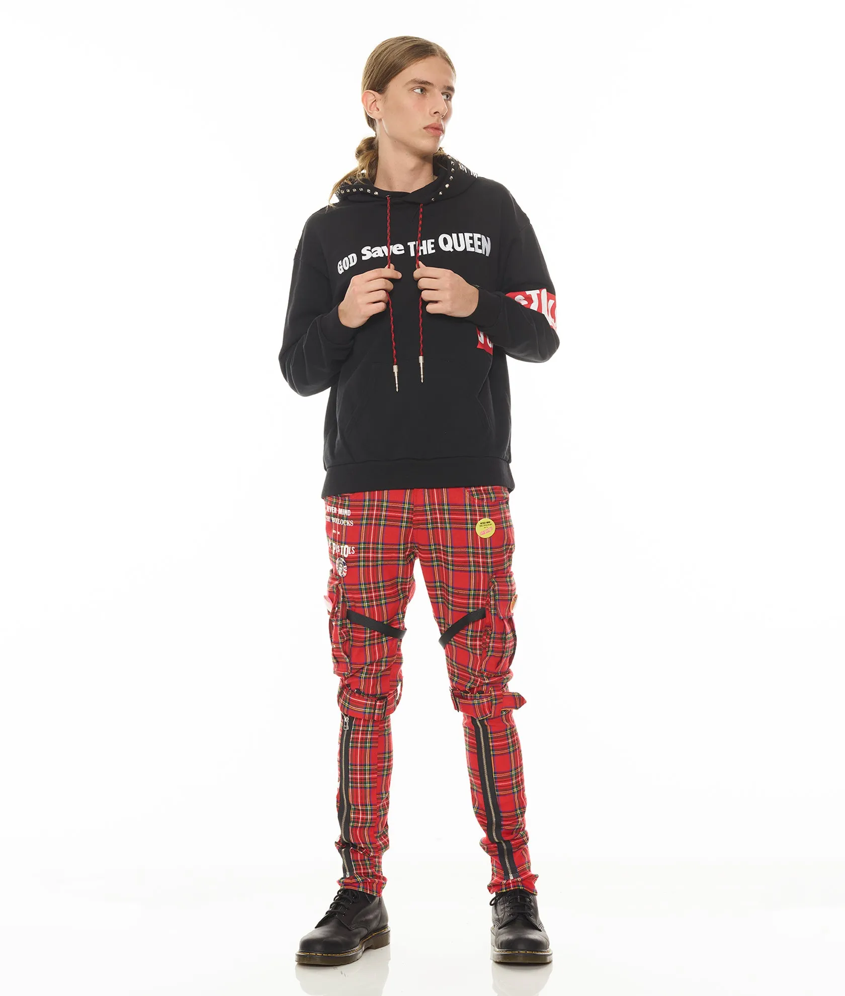 ROCKER CARGO "SEX PISTOLS" IN PLAID