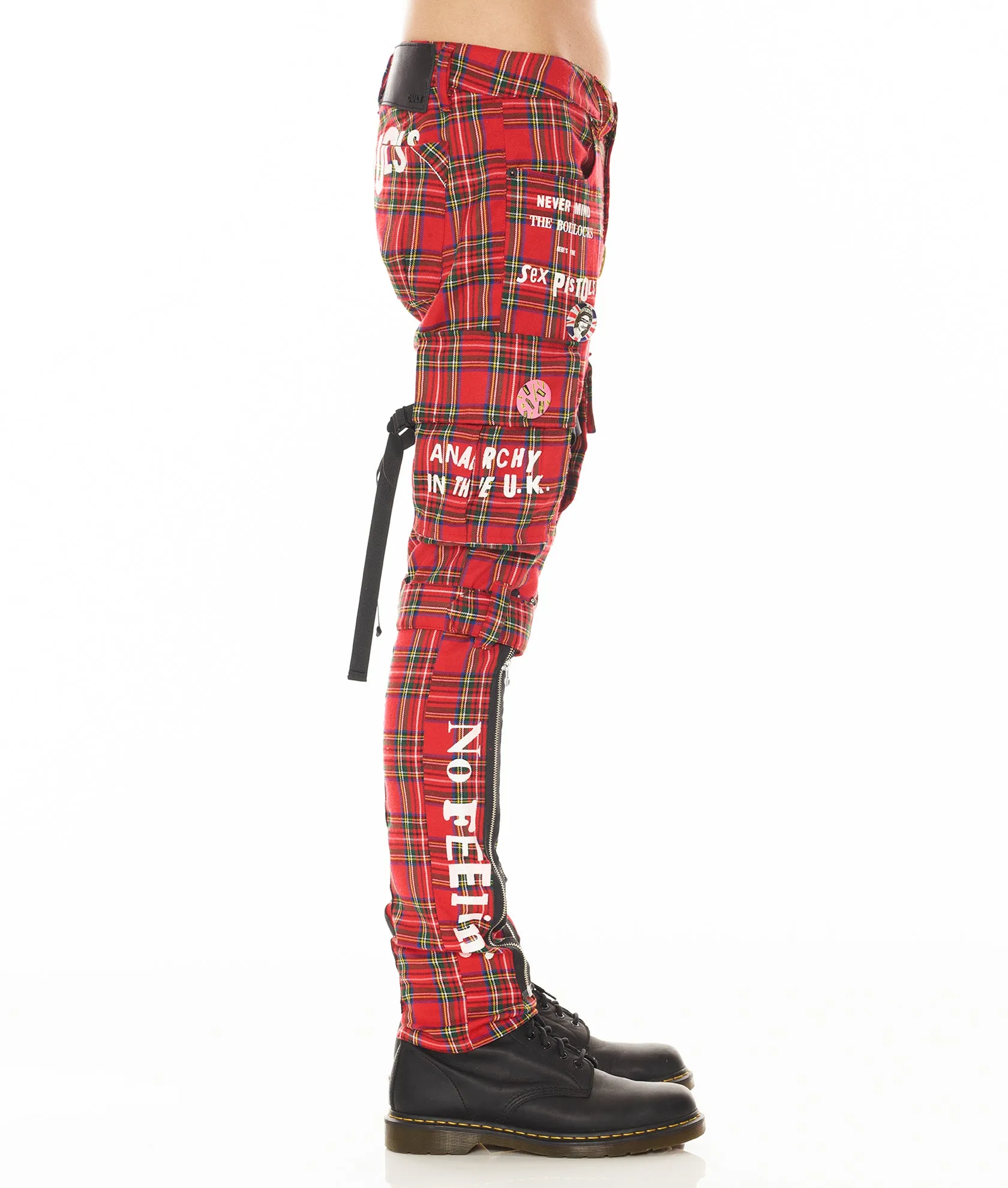 ROCKER CARGO "SEX PISTOLS" IN PLAID