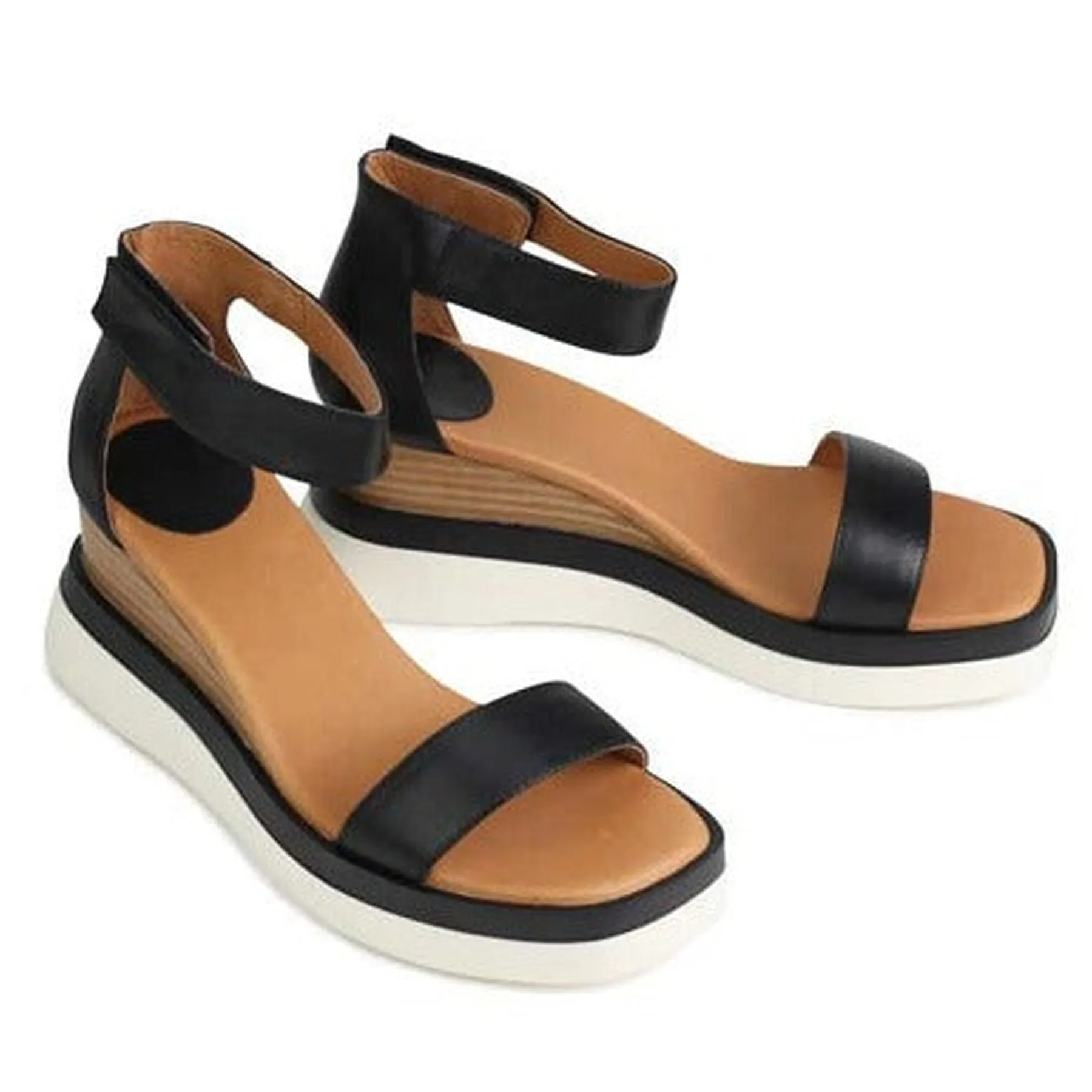 SASKINA WEDGE SANDALS LEATHER