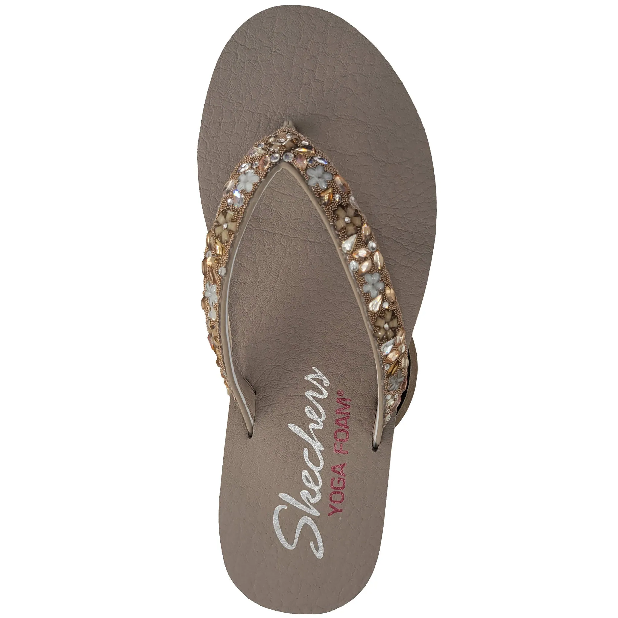 Skechers Women's 119153 Meditation Daisy Garden Vegan Yoga Foam Thong Sandals