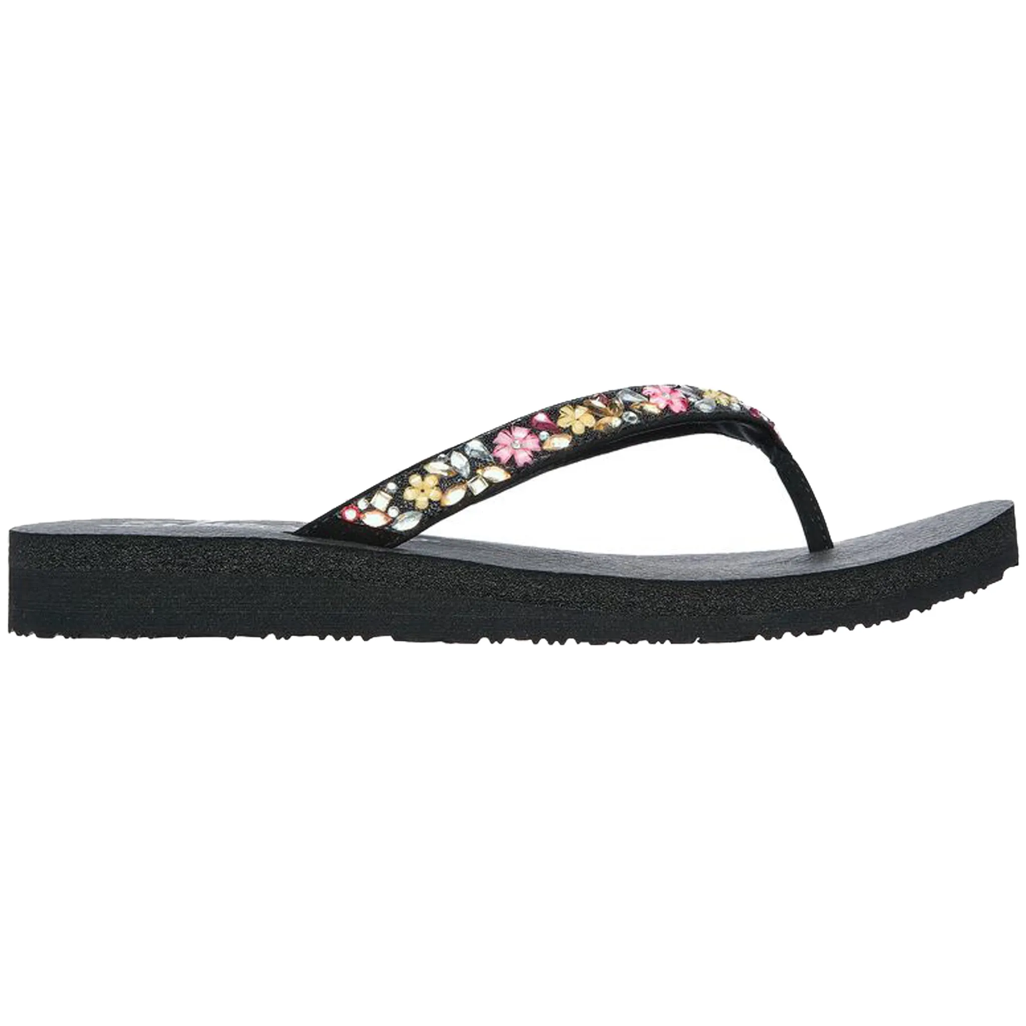 Skechers Women's 119153 Meditation Daisy Garden Vegan Yoga Foam Thong Sandals