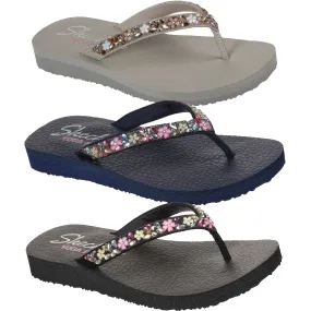 Skechers Women's 119153 Meditation Daisy Garden Vegan Yoga Foam Thong Sandals