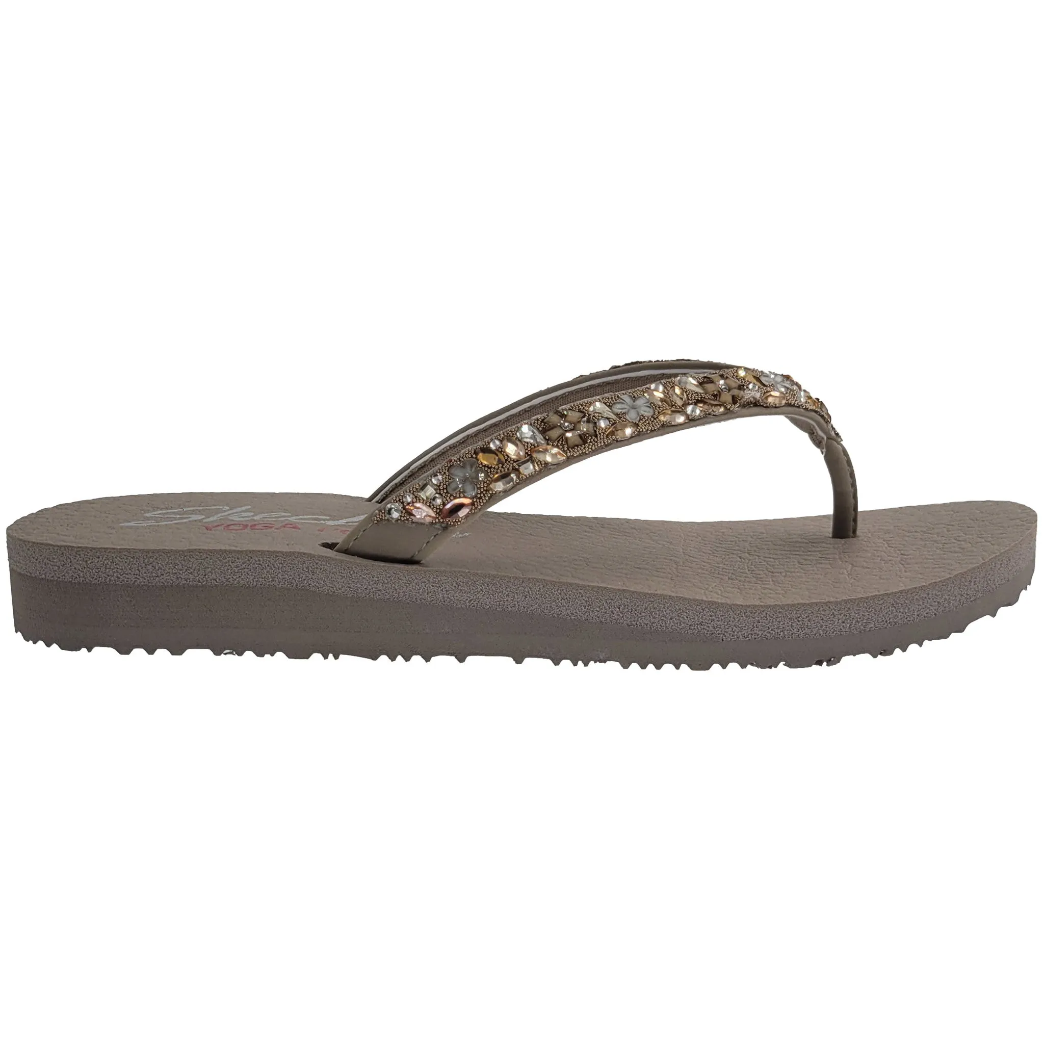 Skechers Women's 119153 Meditation Daisy Garden Vegan Yoga Foam Thong Sandals