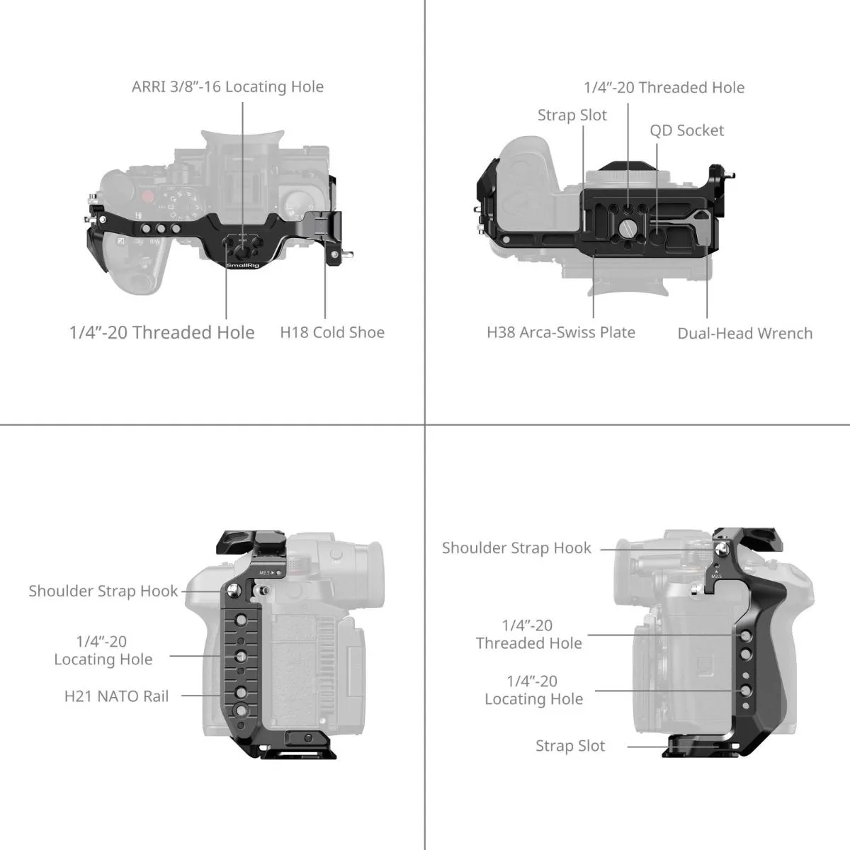 SmallRig HawkLock Quick Release Cage Kit for Panasonic LUMIX GH7 / GH6 4825