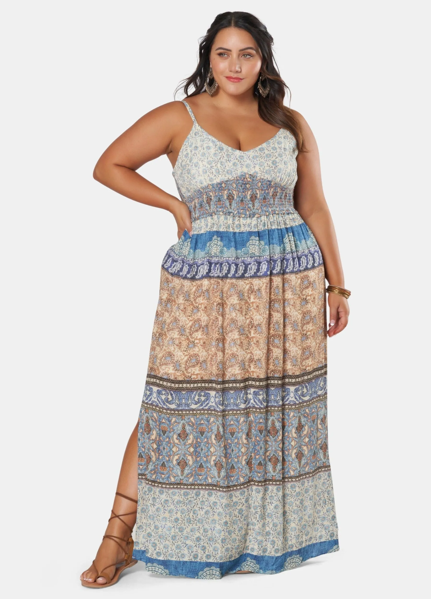 The Poetic Gypsy - Strappy Natures Music Maxi Dress