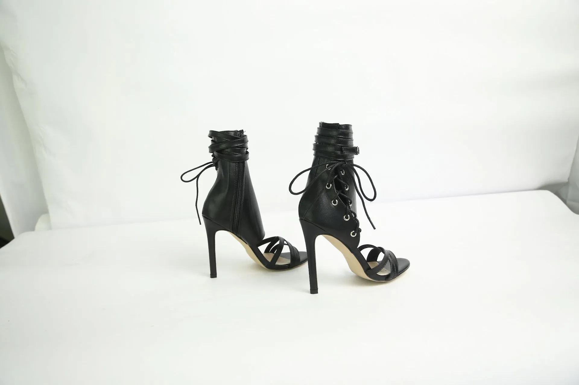 Thin High Heel Strappy Roman Sandals