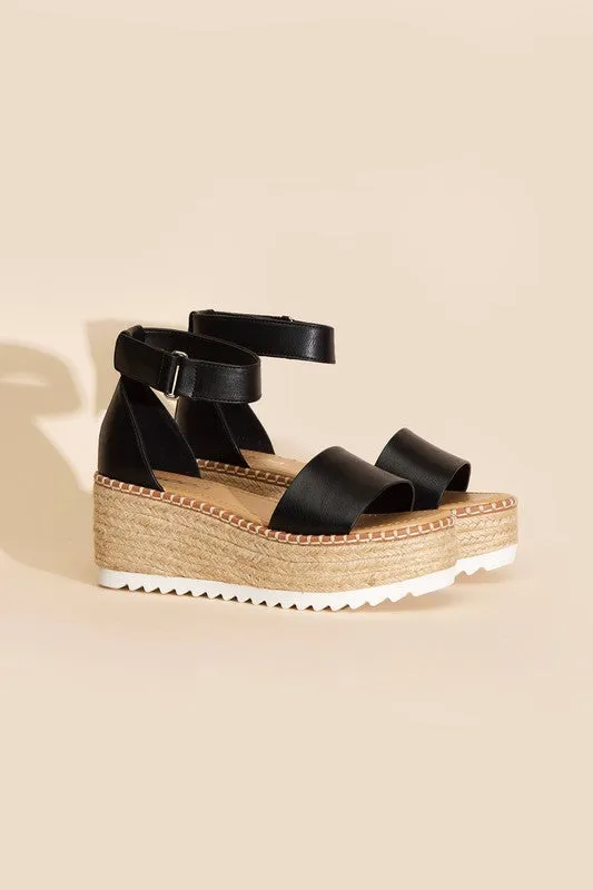 Tucker  Platform Sandals | Black or White