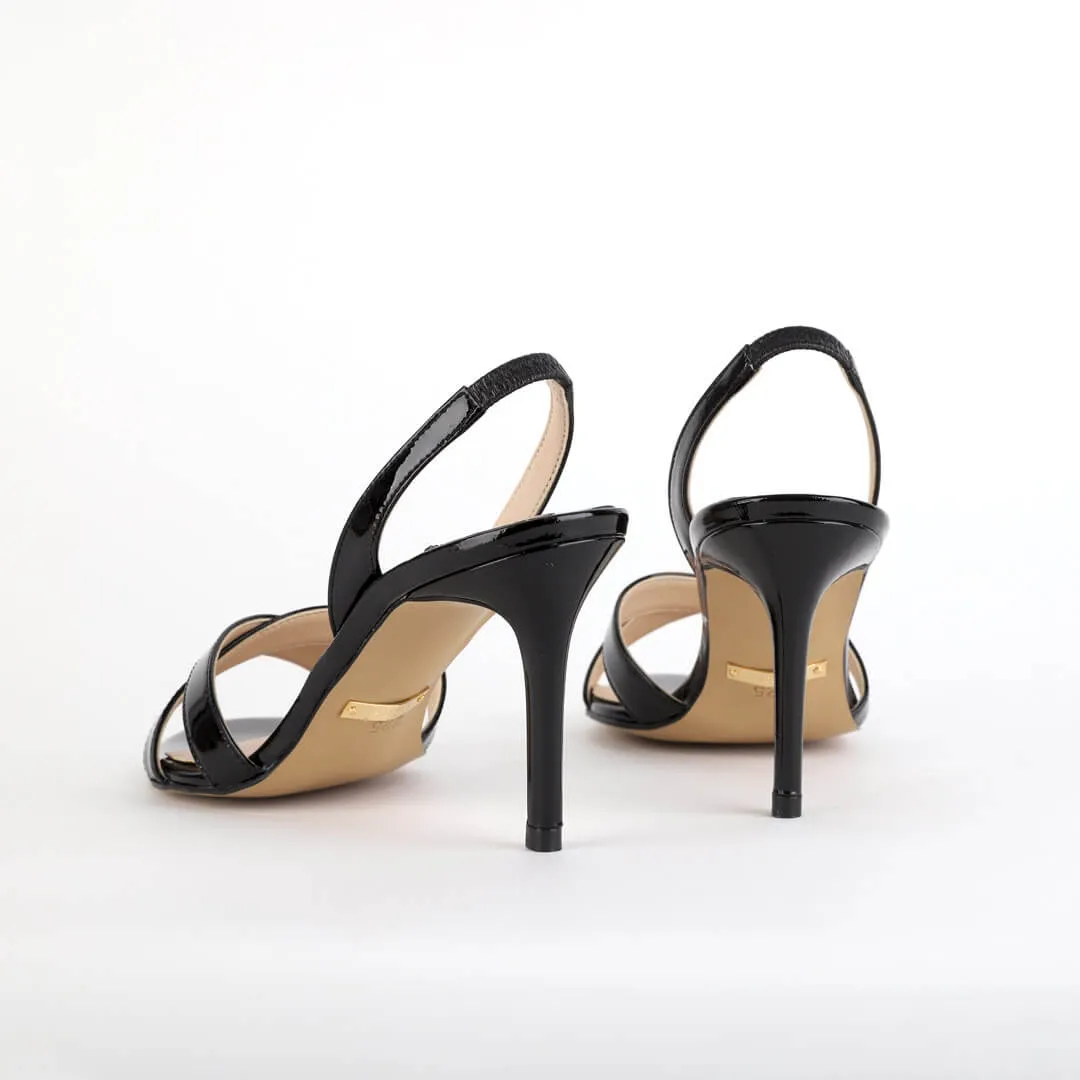 *UK size 13 - TWIGGY - black, 8cm