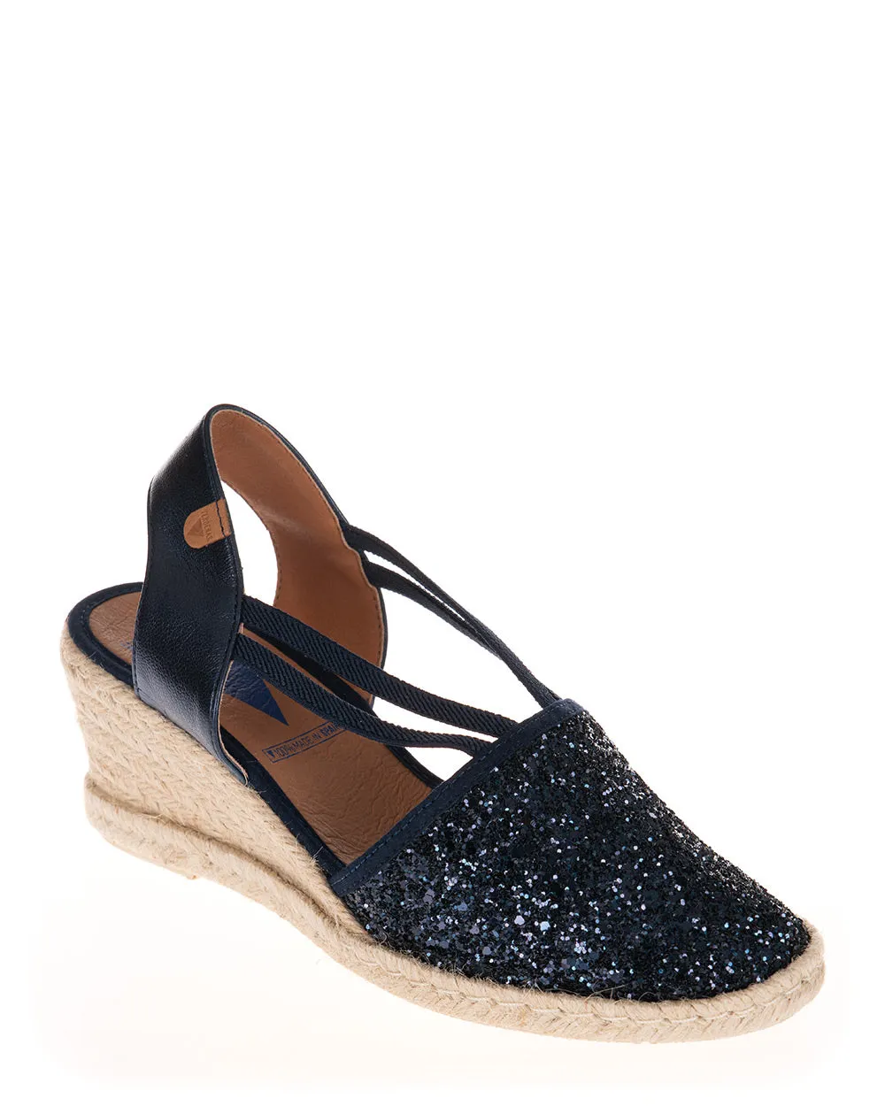 Verbenas Maika Glitter Marino Espadrille Sandal