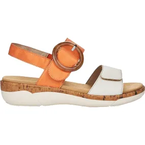 Women's Remonte R6853-38 Jocelyn 53 Off White/Orange Leather