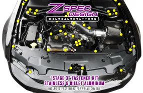 ZSPEC "Stage 3" Dress Up Bolts® Fastener Kit for 05-14 Ford Mustang 3.7L S197, Stainless & Billet